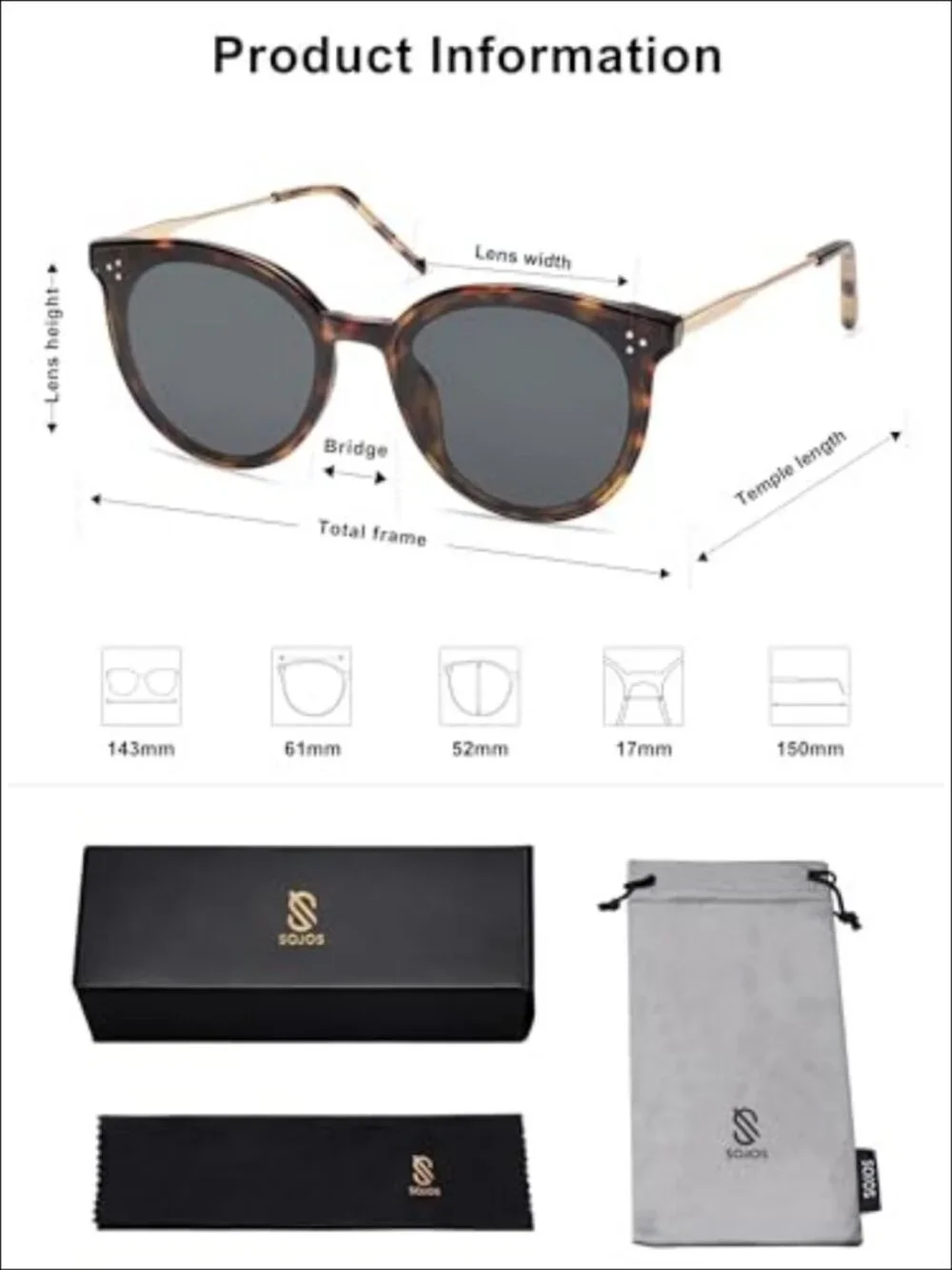 Round Sunglasses UV400 Retro Oversized Shades Unisex